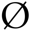  Símbolo do 0 cortado (zero cortado Ø)