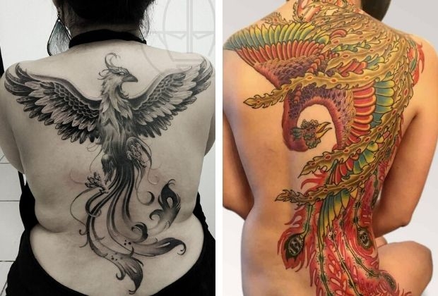 Tatuagem feminina nas costas 27 símbolos com imagens para
