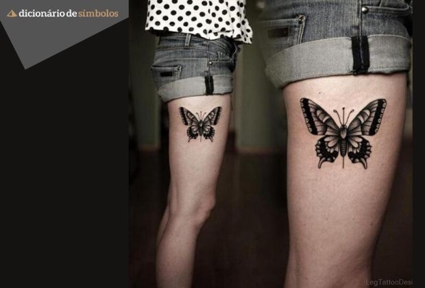 Borboleta na coxa - Tattoo